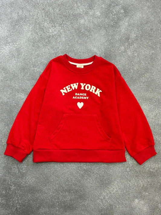 Kız Kırmızı  Çocuk sweat New York